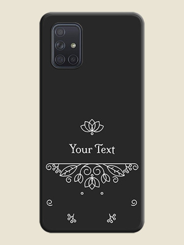 Custom Lotus Garden Custom Text On Space Black Personalized Soft Matte Phone Covers -Samsung Galaxy A71 - alternate view