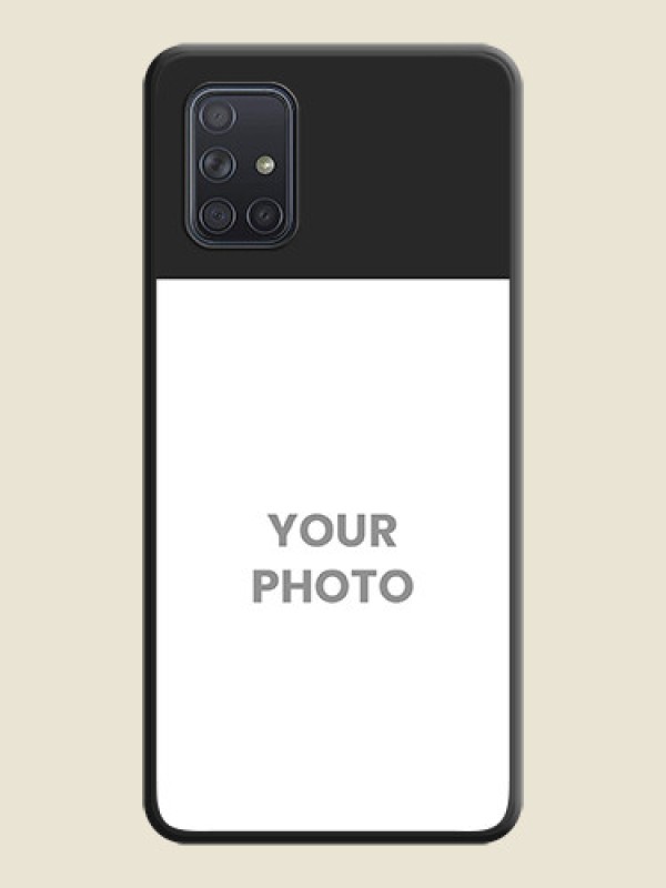 Custom Image Upload With Space Black Color On Custom Soft Matte Mobile Back Cover - Samsung Galaxy A71 - alternate view