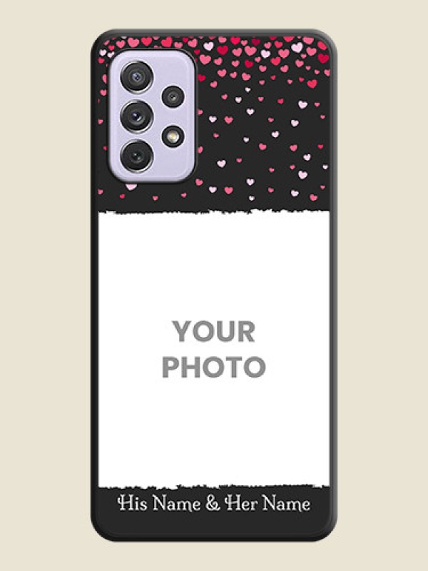 Custom Fall in Love with Your Partner  on Photo on Space Black Soft Matte Phone Cover - Galaxy A72 - alternate view