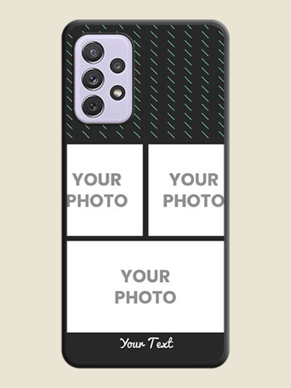 Custom Cross Dotted Pattern with 2 Image Holder  on Personalised Space Black Soft Matte Cases - Galaxy A72 - alternate view