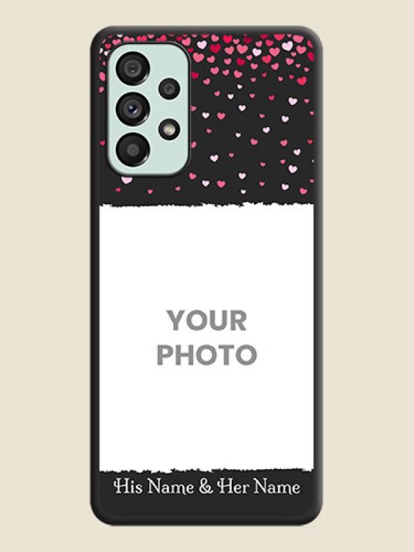 Custom Fall in Love with Your Partner  on Photo on Space Black Soft Matte Phone Cover - Galaxy A73 5G - alternate view