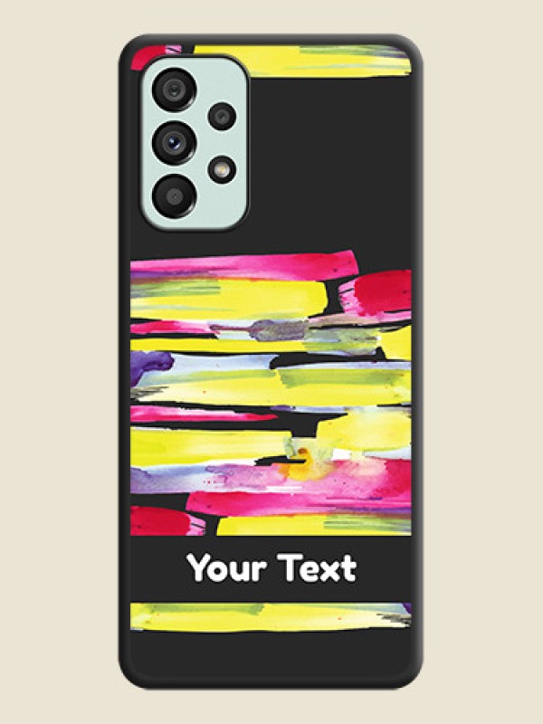 Custom Brush Coloured on Space Black Personalized Soft Matte Phone Covers - Galaxy A73 5G - alternate view