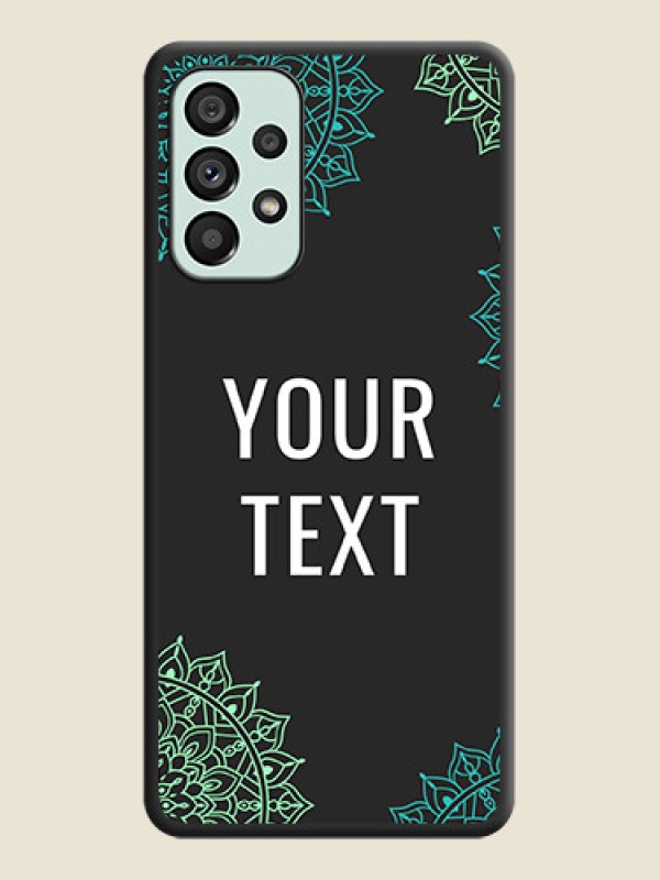 Custom Your Name with Floral Design on Space Black Custom Soft Matte Back Cover - Galaxy A73 5G - alternate view