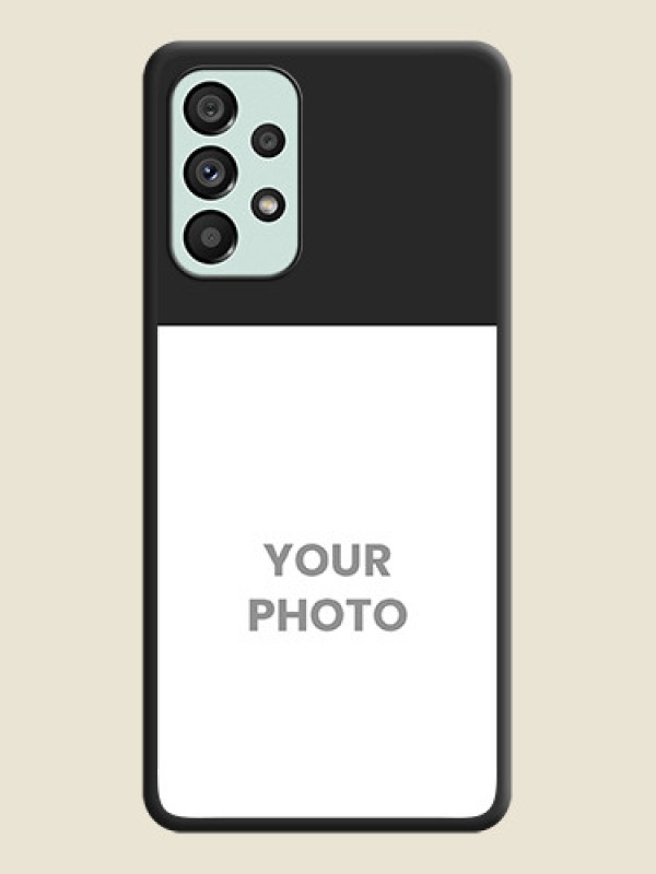 Custom Image Upload With Space Black Color On Custom Soft Matte Mobile Back Cover - Samsung Galaxy A73 5G - alternate view