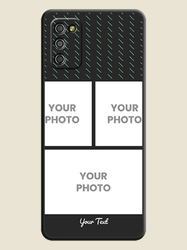 Custom Cross Dotted Pattern with 2 Image Holder  on Personalised Space Black Soft Matte Cases - Galaxy F02s - alternate view
