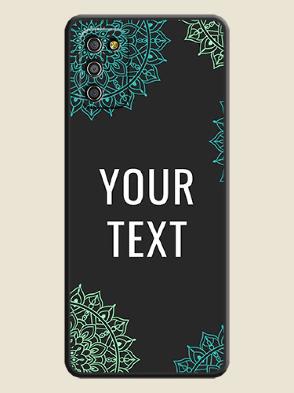 Custom Your Name with Floral Design on Space Black Custom Soft Matte Back Cover - Galaxy F02s - alternate view