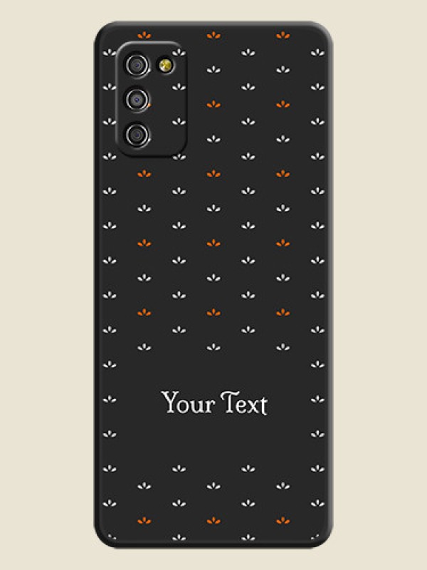 Custom Simple Pattern With Custom Text On Space Black Personalized Soft Matte Phone Covers -Samsung Galaxy F02S - alternate view