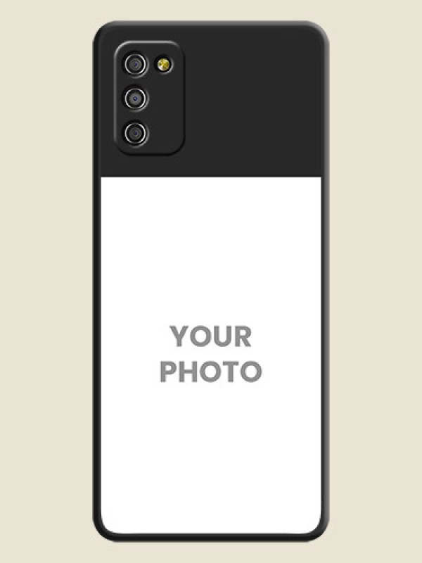 Custom Image Upload With Space Black Color On Custom Soft Matte Mobile Back Cover - Samsung Galaxy F02S - alternate view