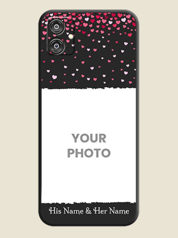 Custom Fall in Love with Your Partner - Photo on Space Black Soft Matte Phone Cover - Galaxy F04 - alternate view