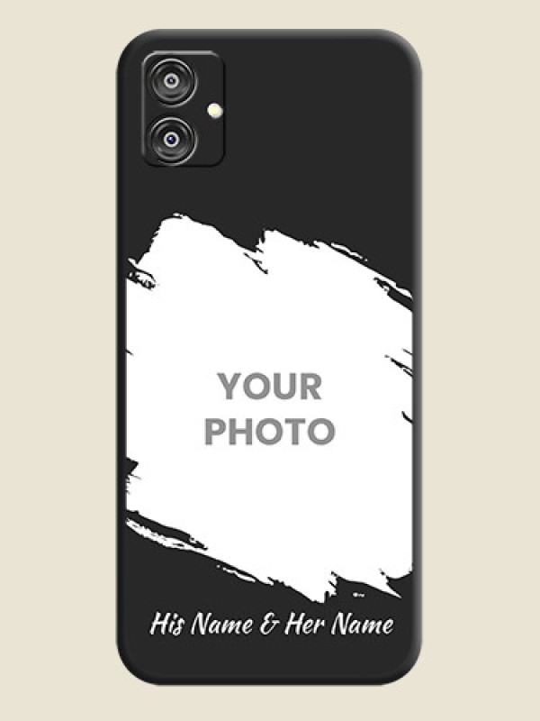 Custom Grunge Brush Strokes - Photo on Space Black Soft Matte Back Cover - Galaxy F04 - alternate view