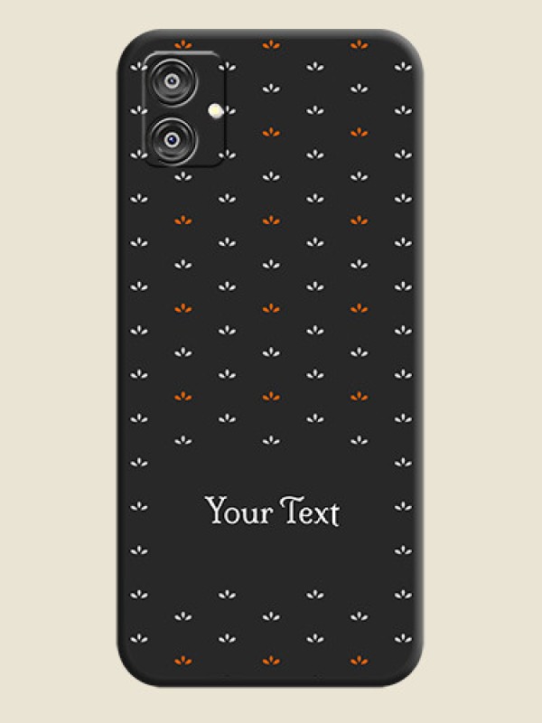 Custom Simple Pattern With Custom Text On Space Black Personalized Soft Matte Phone Covers - Galaxy F04 - alternate view
