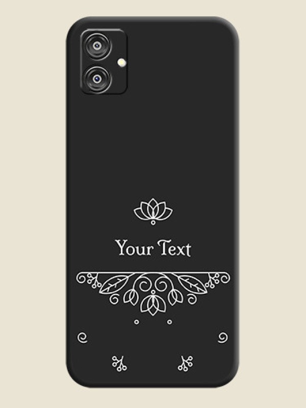Custom Lotus Garden Custom Text On Space Black Personalized Soft Matte Phone Covers - Galaxy F04 - alternate view