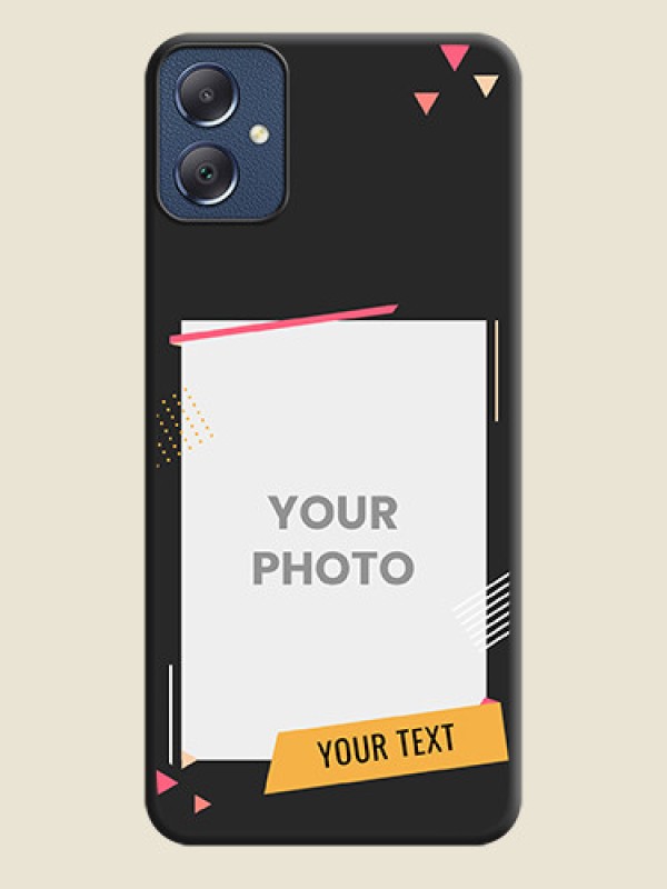 Custom Photo Frame with Triangle Small Dots on Photo On Space Black Custom Soft Matte Mobile Back Cover - Galaxy F05 - alternate view