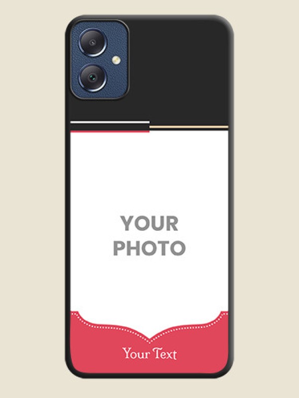 Custom Classic Plain Design with Name On Space Black Custom Soft Matte Mobile Back Cover - Galaxy F05 - alternate view