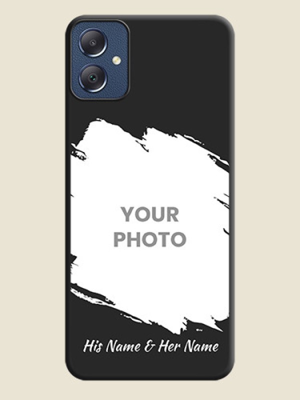 Custom Grunge Brush Strokes on Photo On Space Black Custom Soft Matte Mobile Back Cover - Galaxy F05 - alternate view