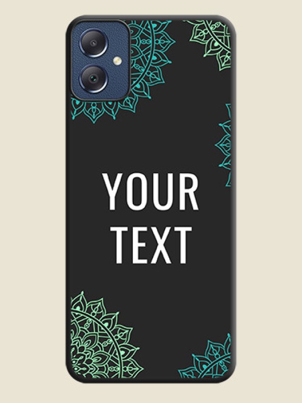 Custom Your Name with Floral Design On Space Black Custom Soft Matte Mobile Back Cover - Galaxy F05 - alternate view