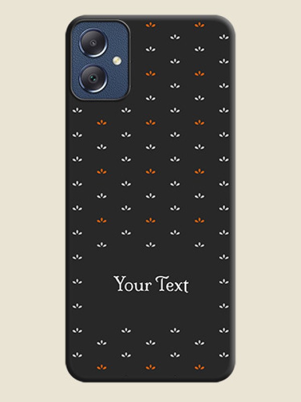 Custom Simple Pattern With Custom Text On Space Black Custom Soft Matte Mobile Back Cover - Galaxy F05 - alternate view