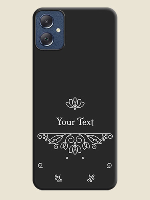 Custom Lotus Garden Custom Text On Space Black Custom Soft Matte Mobile Back Cover - Galaxy F05 - alternate view