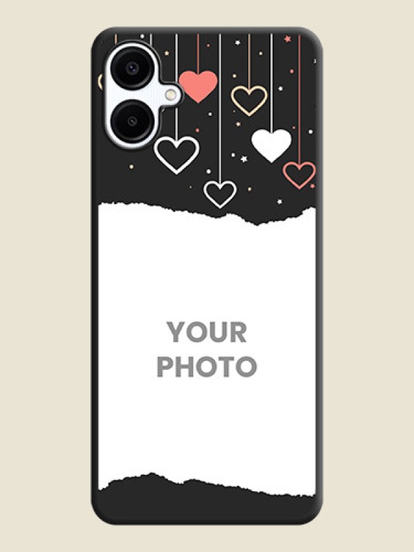 Custom Love Hangings with Splash Wave Picture On Space Black Custom Soft Matte Mobile Back Cover - Galaxy F06 - alternate view
