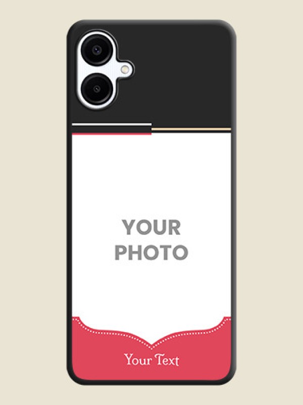 Custom Classic Plain Design with Name On Space Black Custom Soft Matte Mobile Back Cover - Galaxy F06 - alternate view