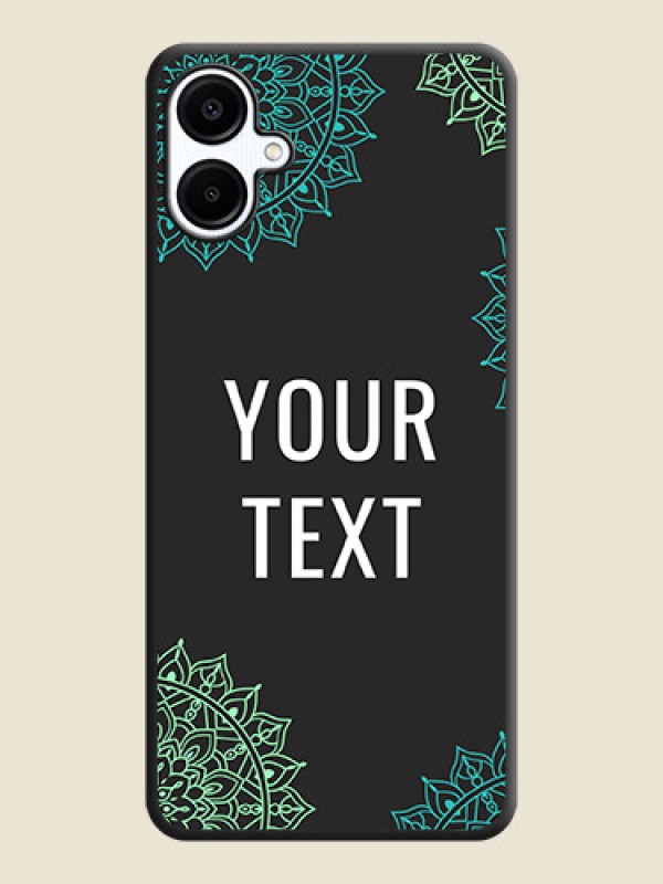 Custom Your Name with Floral Design On Space Black Custom Soft Matte Mobile Back Cover - Galaxy F06 - alternate view