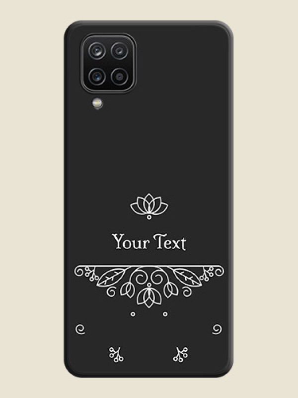 Custom Lotus Garden Custom Text On Space Black Personalized Soft Matte Phone Covers -Samsung Galaxy F12 - alternate view