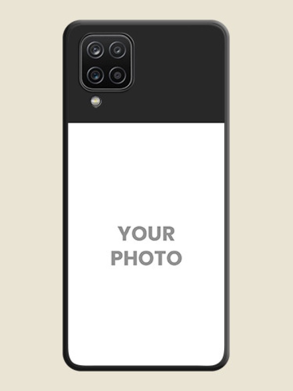 Custom Image Upload With Space Black Color On Custom Soft Matte Mobile Back Cover - Samsung Galaxy F12 - alternate view