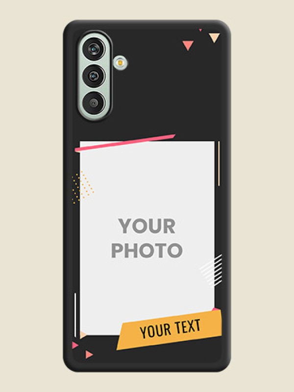 Custom Photo Frame with Triangle Small Dots on Photo on Space Black Soft Matte Back Cover - Xamsung Galaxy F13  - alternate view