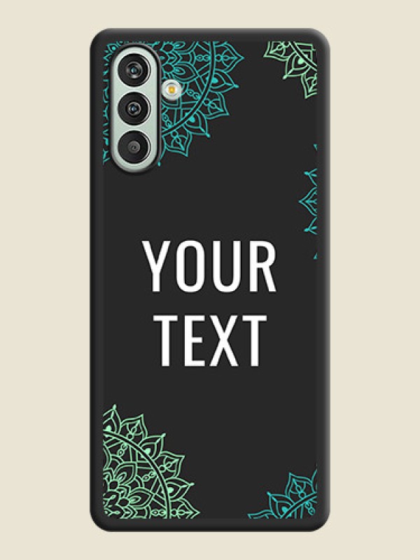 Custom Your Name with Floral Design on Space Black Custom Soft Matte Back Cover - Xamsung Galaxy F13  - alternate view