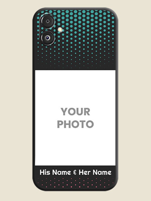 Custom Faded Dots with Grunge Photo Frame and Text on Space Black Custom Soft Matte Phone Cases - Galaxy F14 5G - alternate view