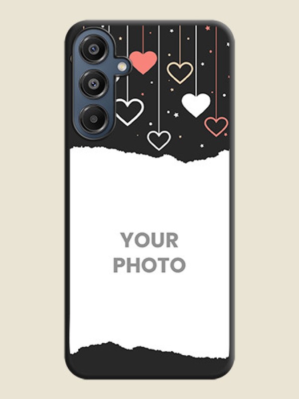 Custom Love Hangings with Splash Wave Picture On Space Black Custom Soft Matte Mobile Back Cover - Galaxy F16 5G - alternate view
