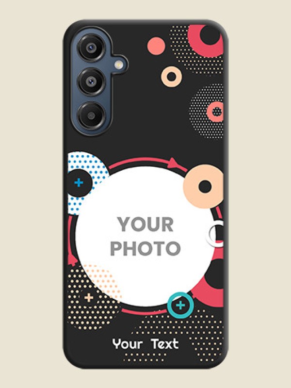 Custom Multicoloured Round Image On Space Black Custom Soft Matte Mobile Back Cover - Galaxy F16 5G - alternate view