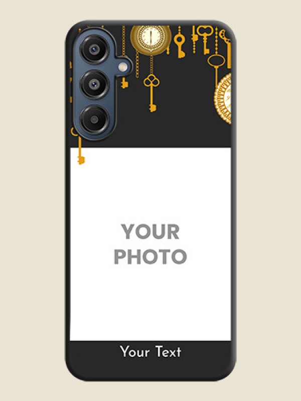 Custom Decorative Design with Text On Space Black Custom Soft Matte Mobile Back Cover - Galaxy F16 5G - alternate view