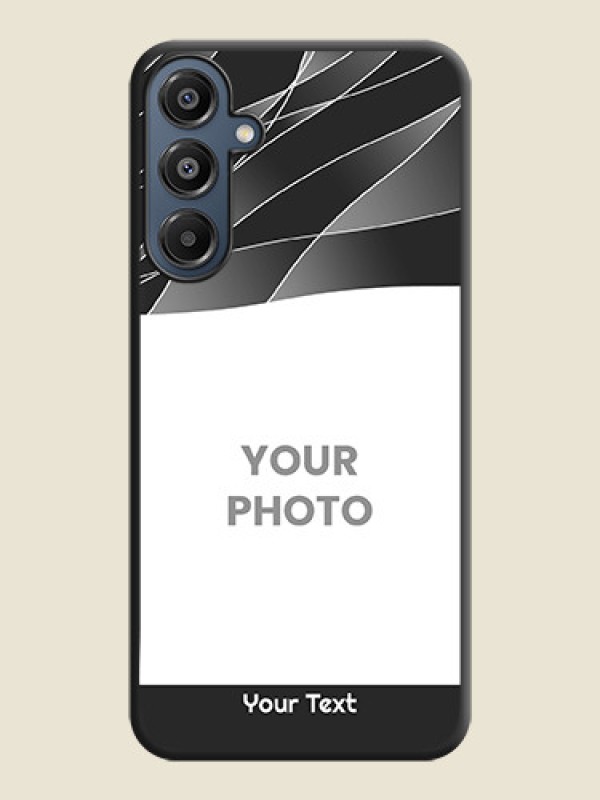 Custom Mixed Wave Lines on Photo On Space Black Custom Soft Matte Mobile Back Cover - Galaxy F16 5G - alternate view