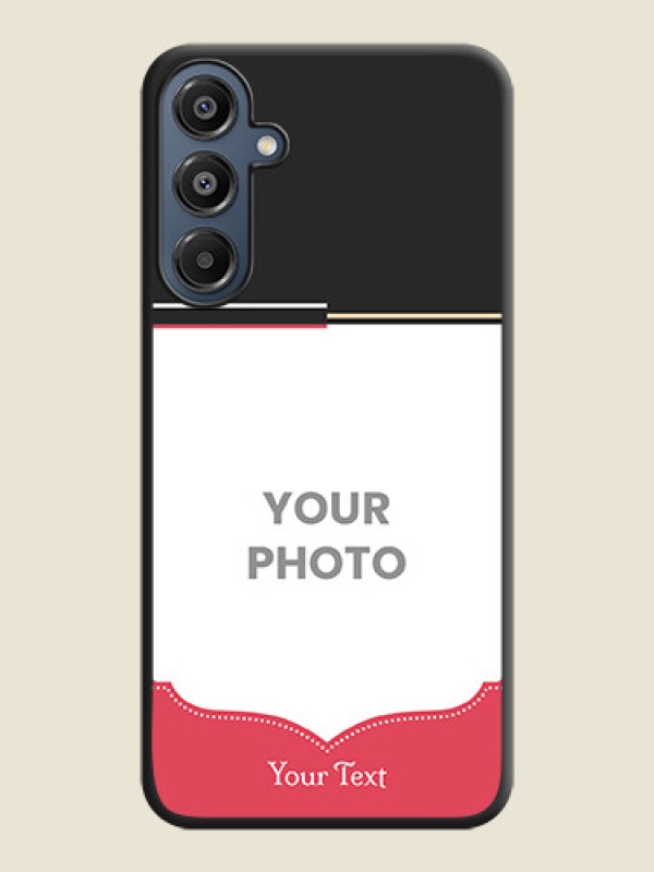 Custom Classic Plain Design with Name On Space Black Custom Soft Matte Mobile Back Cover - Galaxy F16 5G - alternate view