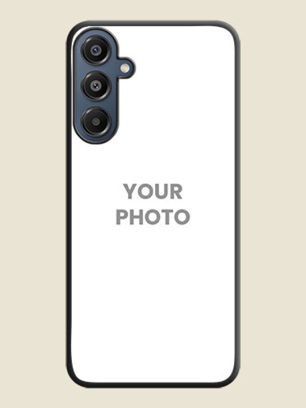 Custom Full Single Pic Upload On Space Black Custom Soft Matte Mobile Back Cover - Galaxy F16 5G - alternate view