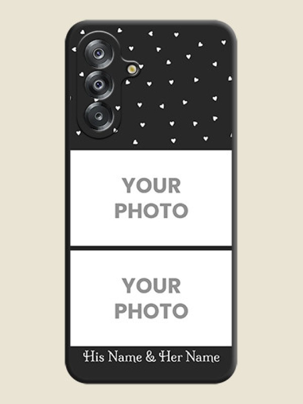 Custom Miniature Love Symbols with Name On Space Black Custom Soft Matte Mobile Back Cover - Samsung Galaxy F17 5G - alternate view