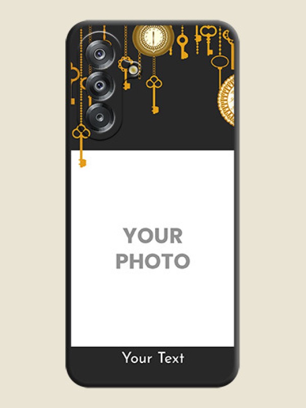 Custom Decorative Design with Text On Space Black Custom Soft Matte Mobile Back Cover - Samsung Galaxy F17 5G - alternate view