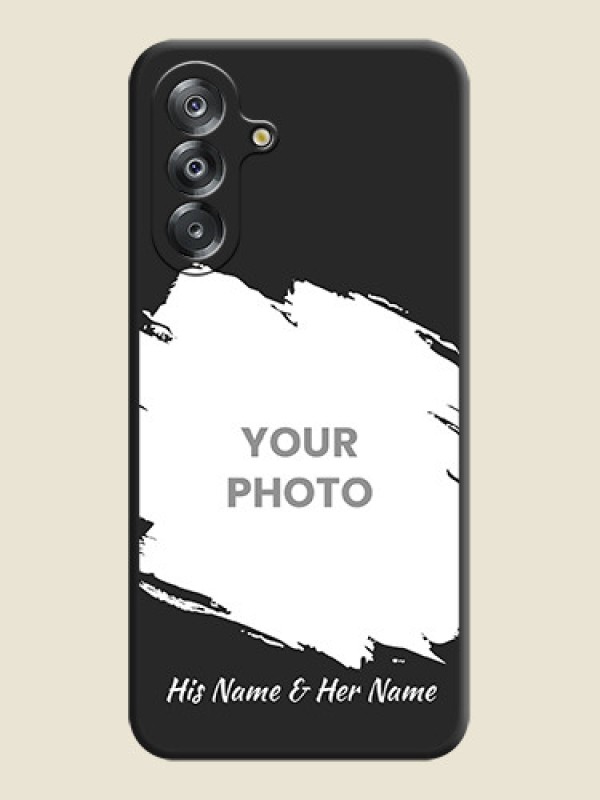 Custom Grunge Brush Strokes on Photo On Space Black Custom Soft Matte Mobile Back Cover - Samsung Galaxy F17 5G - alternate view