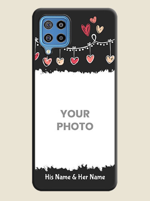 Custom Pink Love Hangings with Name on Space Black Custom Soft Matte Phone Cases - Galaxy F22 - alternate view