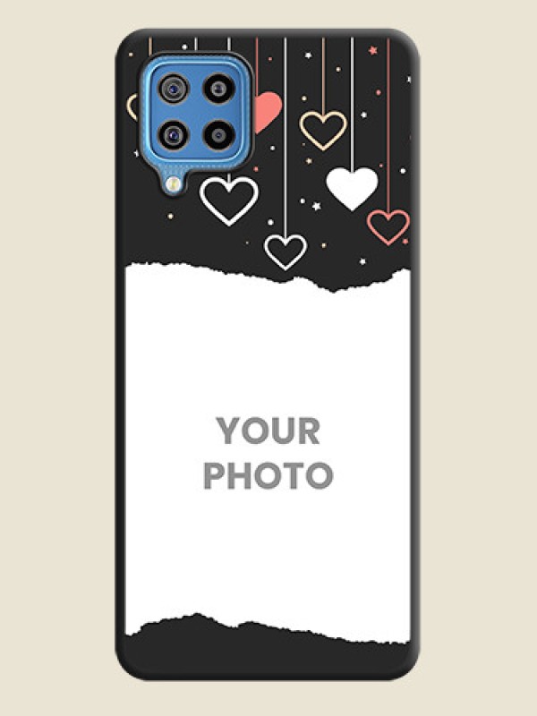 Custom Love Hangings with Splash Wave Picture on Space Black Custom Soft Matte Phone Back Cover - Galaxy F22 - alternate view