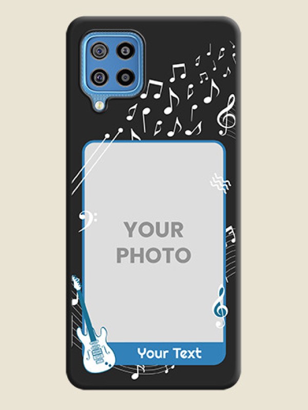 Custom Musical Theme Design with Text on Photo on Space Black Soft Matte Mobile Case - Galaxy F22 - alternate view