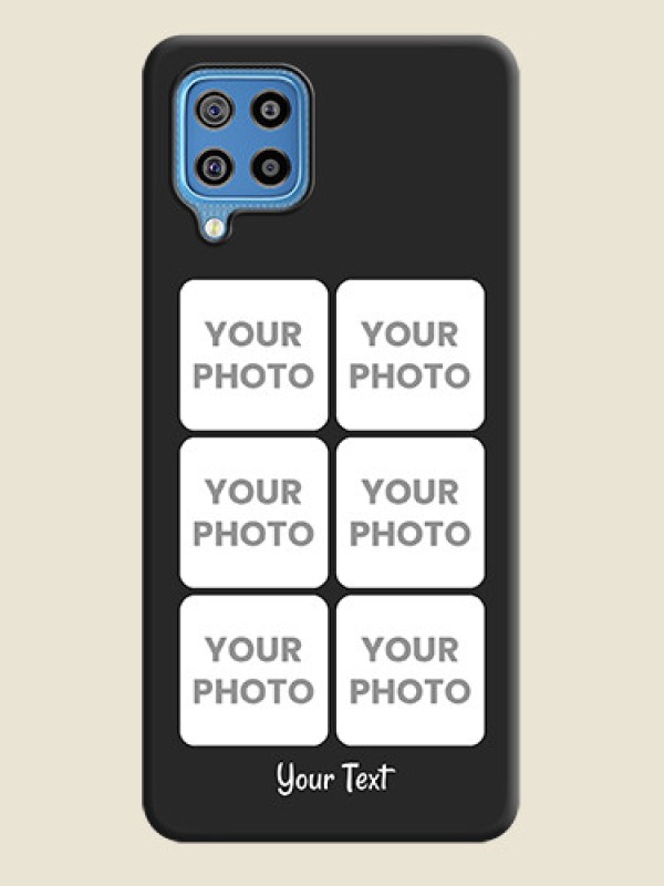 Custom Floral Art with 6 Image Holder on Photo on Space Black Soft Matte Mobile Case - Galaxy F22 - alternate view