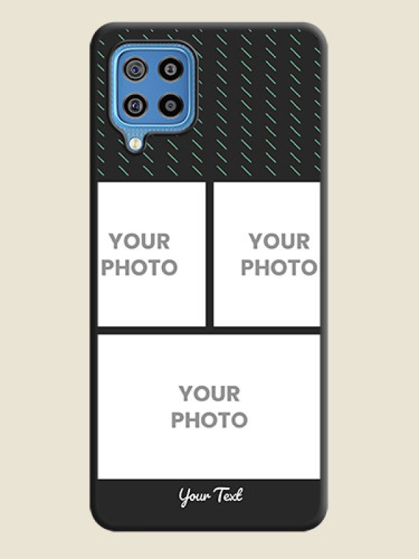 Custom Cross Dotted Pattern with 2 Image Holder  on Personalised Space Black Soft Matte Cases - Galaxy F22 - alternate view