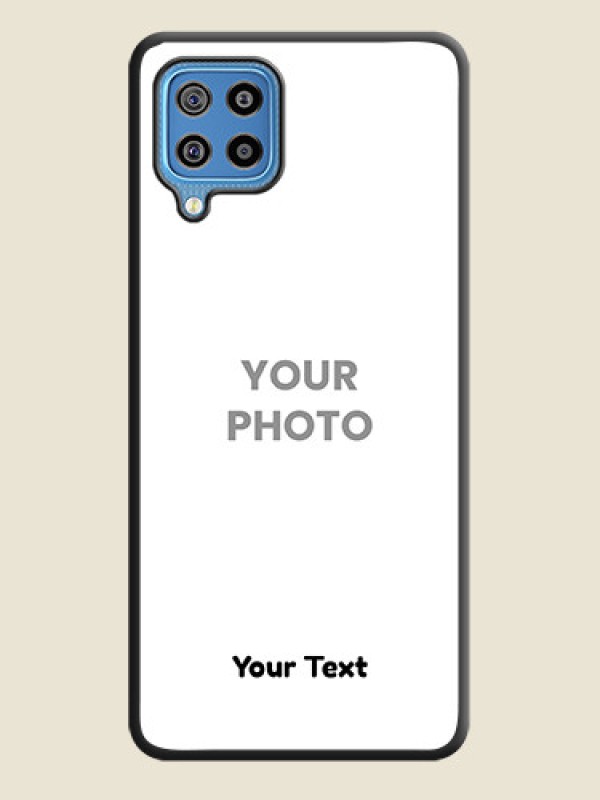 Custom Full Single Pic Upload With Text On Space Black Personalized Soft Matte Phone Covers -Samsung Galaxy F22 - alternate view