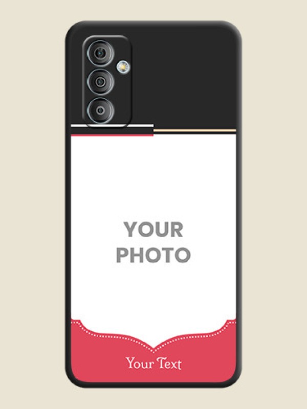Custom Classic Plain Design with Name on Photo on Space Black Soft Matte Phone Cover - Galaxy F23 - alternate view