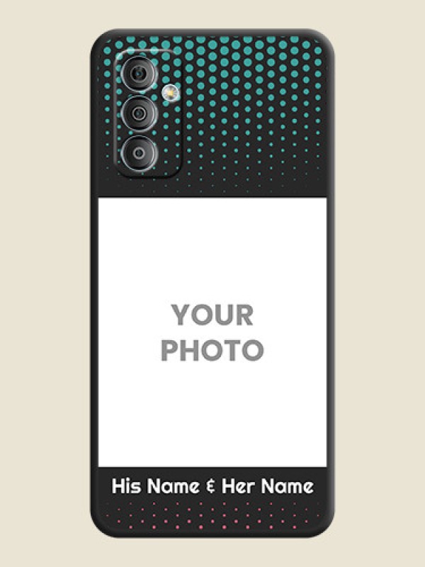 Custom Faded Dots with Grunge Photo Frame and Text on Space Black Custom Soft Matte Phone Cases - Galaxy F23 - alternate view