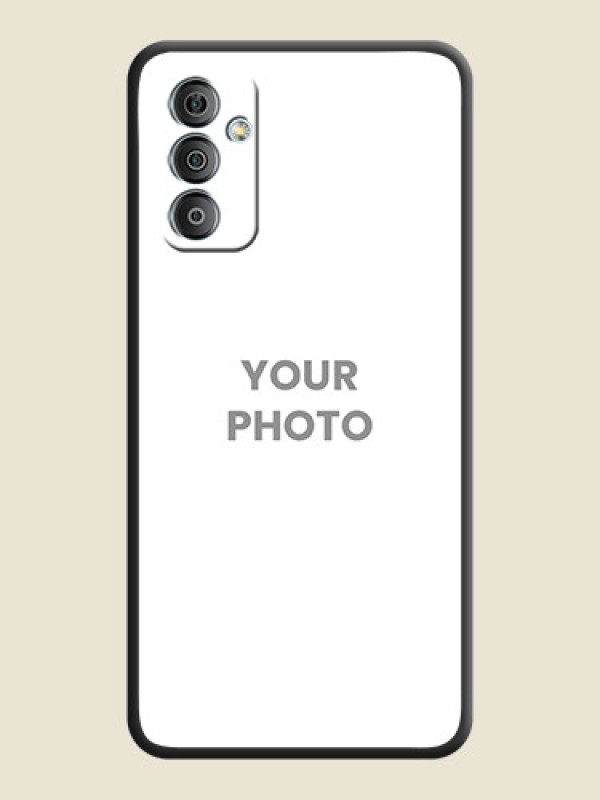 Custom Full Single Pic Upload On Space Black Personalized Soft Matte Phone Covers -Samsung Galaxy F23 - alternate view