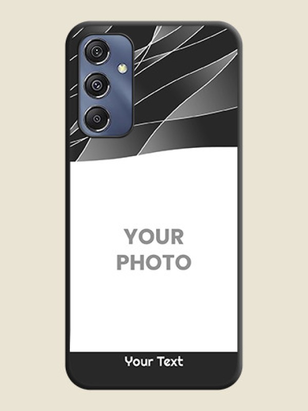 Custom Mixed Wave Lines - Photo on Space Black Soft Matte Mobile Cover - Galaxy F34 5G - alternate view