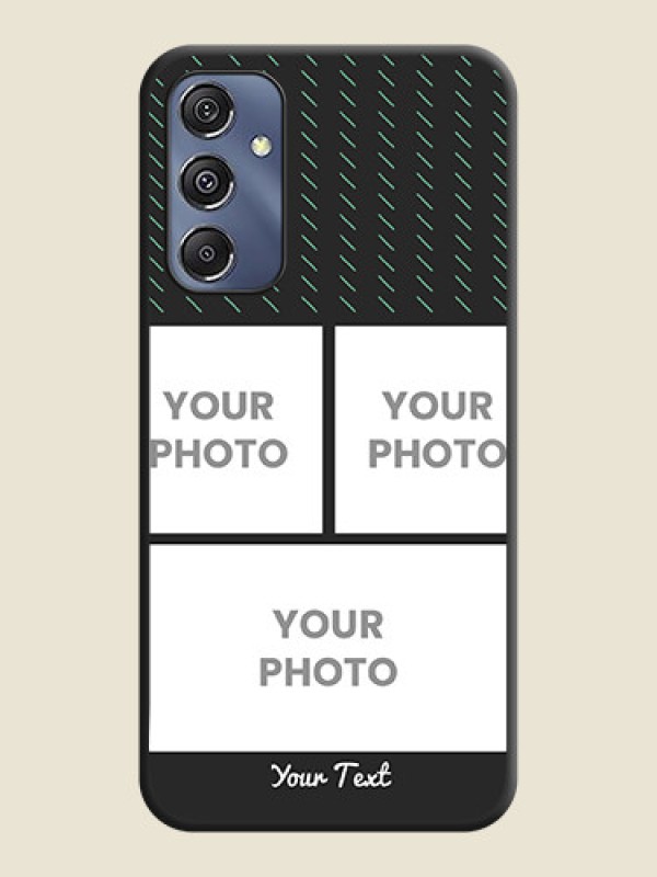 Custom Cross Dotted Pattern with 2 Image Holder on Personalised Space Black Soft Matte Cases - Galaxy F34 5G - alternate view